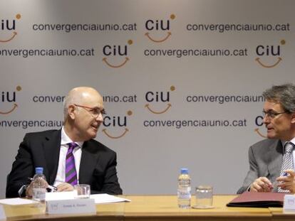 Josep Antoni Duran y Artur Mas, en una comisión ejecutiva de CiU.