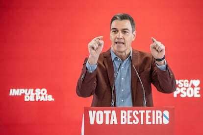 El secretario general del PSOE y presidente del Gobierno, Pedro Sánchez.