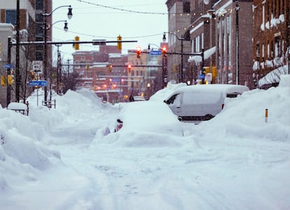 Las calles de Búfalo este lunes, en una imagen difundida por la oficina de la gobernadora de Nueva York. 