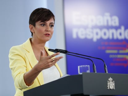 La ministra de Política Territorial y portavoz del Gobierno, Isabel Rodríguez, el pasado día 28 en La Moncloa.