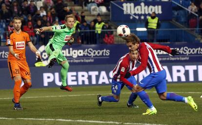 Griezmann marca el primer gol del Atlético.