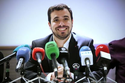 El candidato de IU-Unidad Popular a la presidencia del Gobierno, Alberto Garzón.