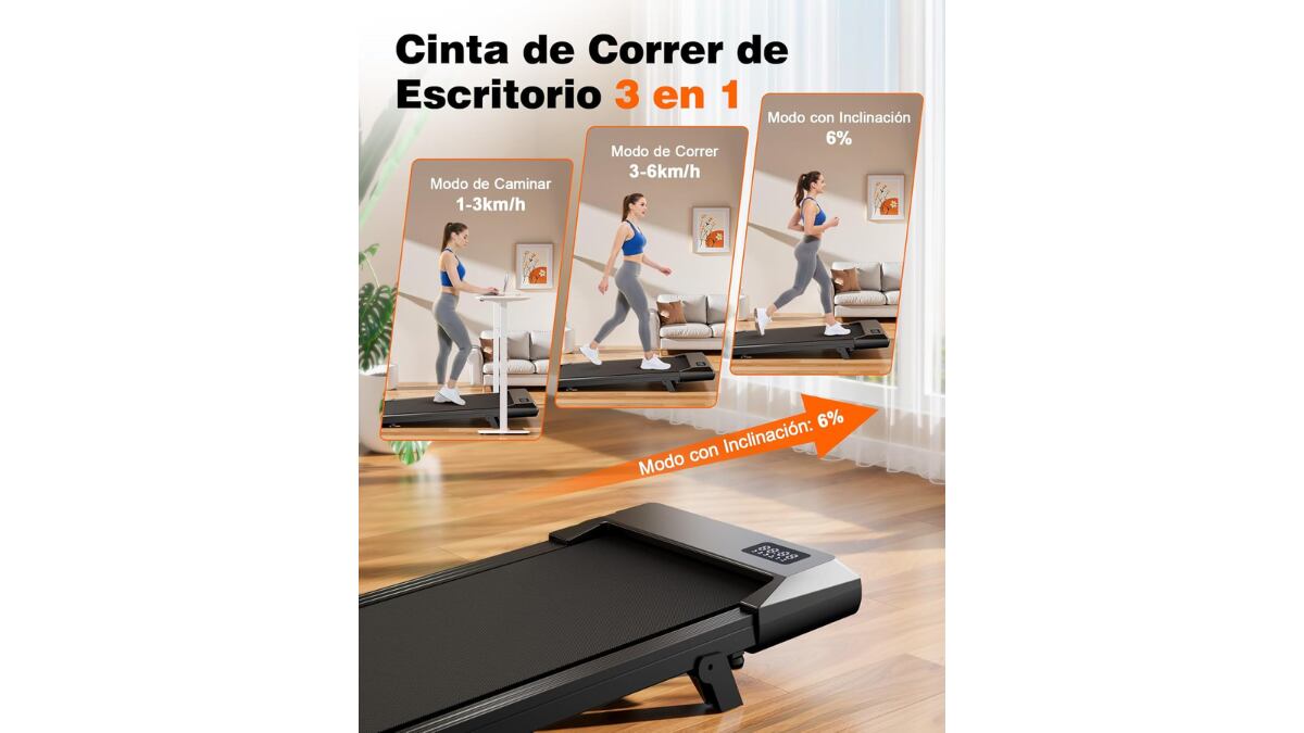 Esta cinta para correr incorpora un sistema de inclinación.