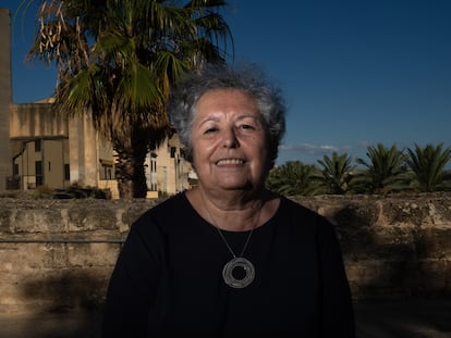 La tejedora y cooperante Lala de Dios durante su participación en el encuentro internacional de artesano XTANT en Palma de Mallorca.