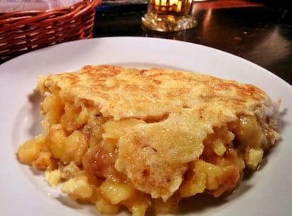 Tortilla at Madrid’s Bodega de la Ardosa.