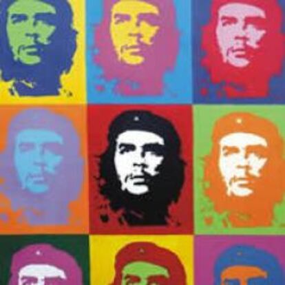 Mural con la imagen de Ernesto "Che" Guevara realizada por el fotógrafo Alberto Diaz "Korda" in 1960