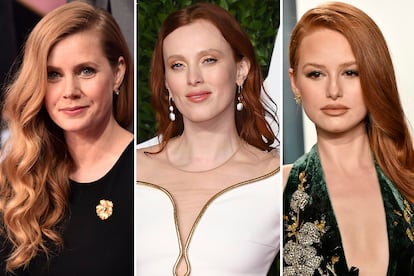 Tres mujeres incondicionales al cobrizo: la actriz Amy Adams y las modelos Karen Elson y Madelaine Petsch.