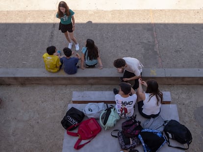 Alumnos del IES Guadiana en la localidad de Ayamonte, Huelva.