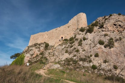 El pueblo burgalés de Poza de la Sal  ha usado sus almendros como fuente de inspiración para crear una ruta circular en la que admirar la explosión de una prometedora primavera, ruta que se puede recorrer año tras año para conocer todas las caras de estas tierras en constante transformación. En la foto, castillo de Poza de la Sal.