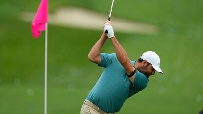 Scheffler, en la cancha de prácticas en Quail Hollow.
