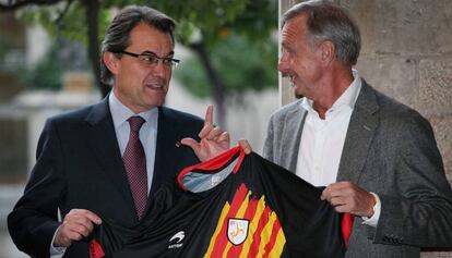 L'expresident Mas i Cruyff el 2011.
