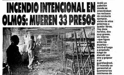 Portada del diario 'Clarín' con el incendio en el penal de Olmos como titular principal.