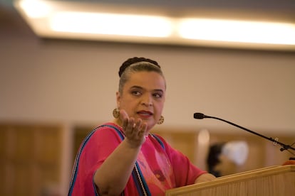 Beatriz Paredes Rangel, como candidata del PRI a la Jefatura de Gobierno de la Ciudad de México en junio del 2012.,