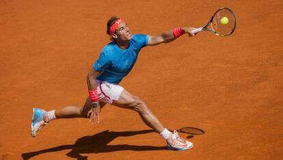 Nadal, durante el partido contra Dimitrov.