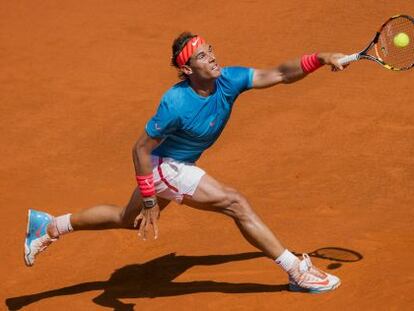 Nadal, durante el partido contra Dimitrov.