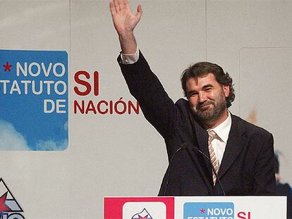 El portavoz nacional del BNG, Anxo Quintana, durante el acto de presentación del Nuevo Estatuto de Nación.