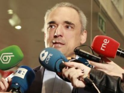 El diputado del PSOE y expresidente de la gestora del Partido Socialista de Madrid, Rafael Simancas, este domingo.