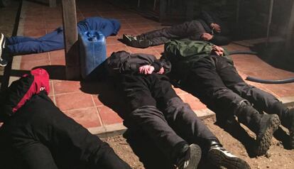 Imagen de cinco detenidos en Cádiz por narcotráfico.