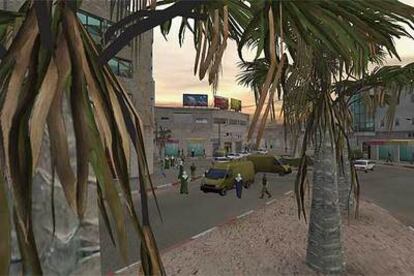 Escena del videojuego<b><i> Conflicto global: Palestina.</b></i>
