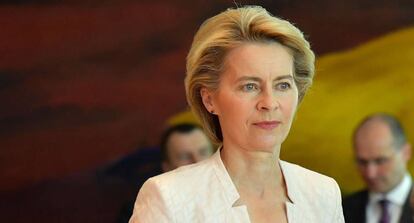 La candidata a presidir la Comisión Europea, Ursula von der Leyen, el 3 de julio de 2019 en Berlín.