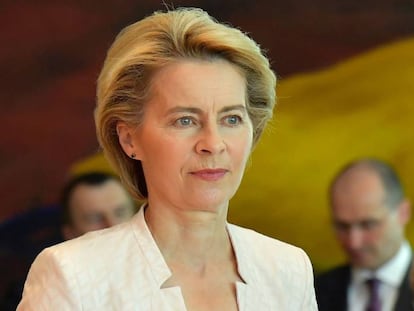 La candidata a presidir la Comisión Europea, Ursula von der Leyen, el 3 de julio de 2019 en Berlín.