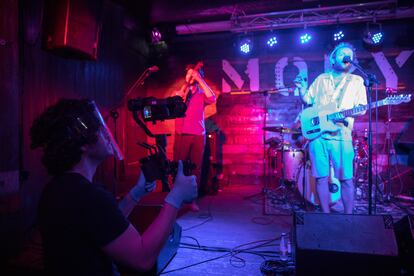Concierto en la Sala Moby Dick, de Madrid, del grupo Indigo Drone retransmitido por 'streaming' el 29 de mayo.