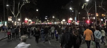 Protestas por el paseo de Gràcia de Barcelona.
 
