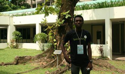 Victor Ugo, nigeriano creador de una plataforma de apoyo a enfermos mentales en su país, ganador de la categoría a mejor Organiazción de la Sociedad Civil.