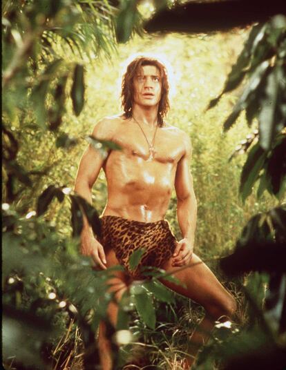 Brendan Fraser en  'George de la jungla' (1997), una de sus películas más exitosas en la taquilla estadounidense.