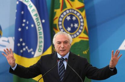 El presidente brasileño Michel Temer, esta semana en Brasilia