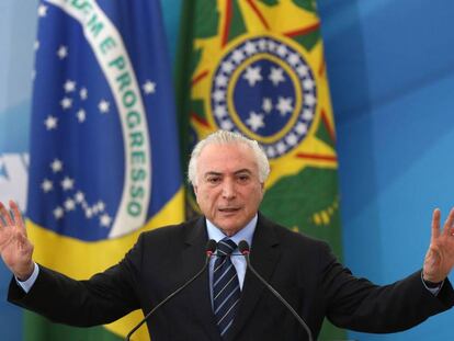 El presidente brasile&ntilde;o Michel Temer, esta semana en Brasilia