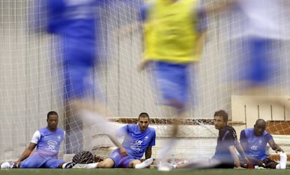 Entrenamiento de la selección francesa.