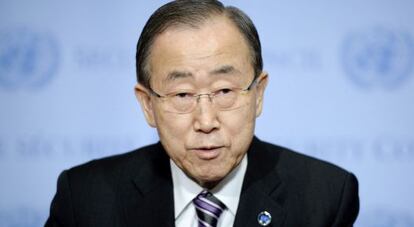 El secretario general de la ONU, Ban Ki-moon, el 6 de enero en Nueva York.