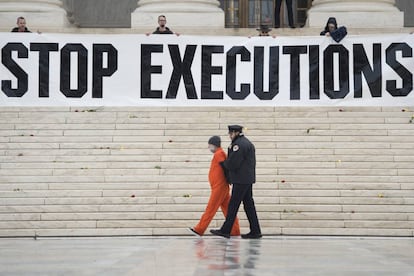 Una protesta contra la pena de muerte, el pasado enero en Washington