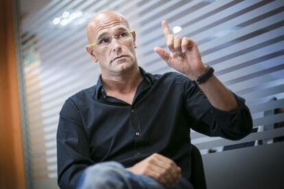 Raül Romeva, durant l'entrevista.
