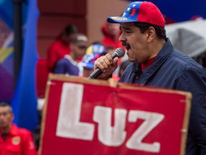 El presidente de Venezuela, Nicolás Maduro, celebra el Día de los Trabajadores.