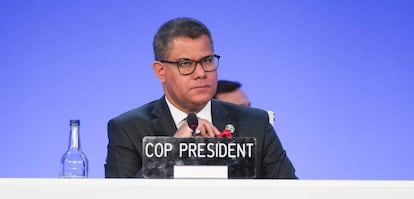 El presidente de la COP26, Alok Sharma, durate la ceremonia de apertura de la cumbre en Glasgow (Escocia).