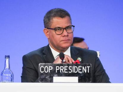 El presidente de la COP26, Alok Sharma, durate la ceremonia de apertura de la cumbre en Glasgow (Escocia).