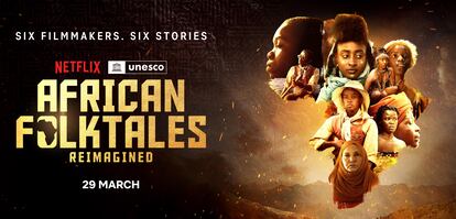 Afiche publicitario de la proyección de la antología de seis cortometrajes africanos en la plataforma Netflix.
