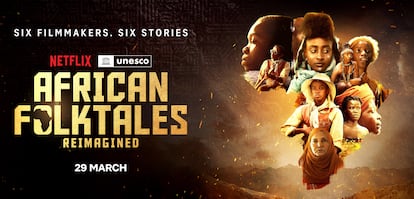 Afiche publicitario de la proyección de la antología de seis cortometrajes africanos en la plataforma Netflix.