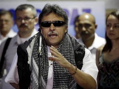 Jesús Santrich, dirigente de la FARC acusado de narcotráfico.