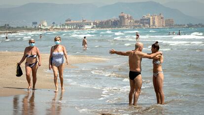 Malvarrosa beach in Valencia on June 1, when the region entered Phase 2 of the deescalation plan. 