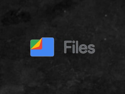 Logotipo de la aplicación Google Files para Android con fondo de color negro