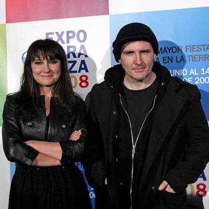 Eva y Juan, el dúo Amaral, ayer en el acto de promoción en Madrid.