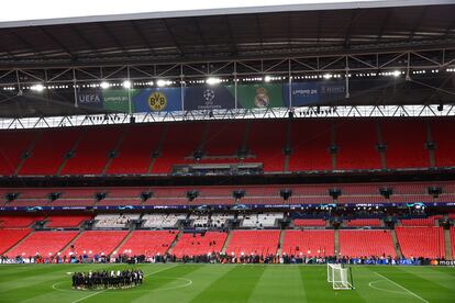 Corro del Real Madrid en Wembley. 