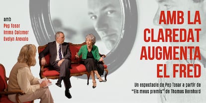 Cartel oficial de la obra teatral 'Amb la claredat augmenta el fred'