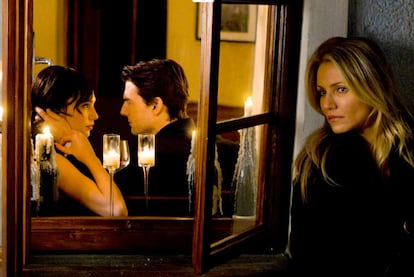 De izquierda a derecha, Maggie Grace, Tom Cruise y Cameron Diaz en <i>Noche y día.</i>