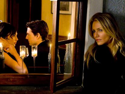 De izquierda a derecha, Maggie Grace, Tom Cruise y Cameron Diaz en <i>Noche y día.</i>