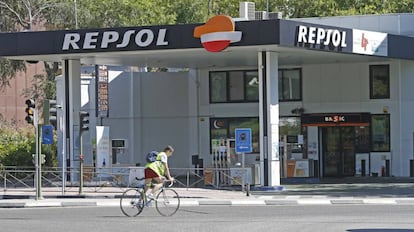 Una gasolinera de Madrid.