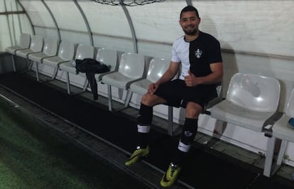 Aloisio, en el campo de entrenamiento del Sanjoanense